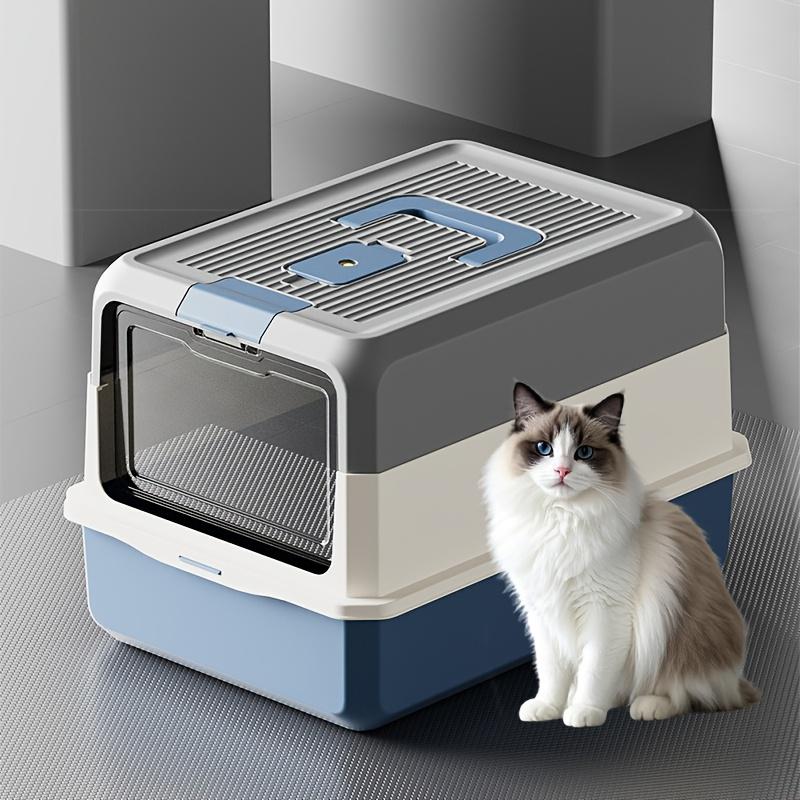 Large Size Cat Litter Box Full Enclosure Odor Control Splash Proof Portable Cat Toilet Cat Poop Pan with Cat Sand Spoon Included