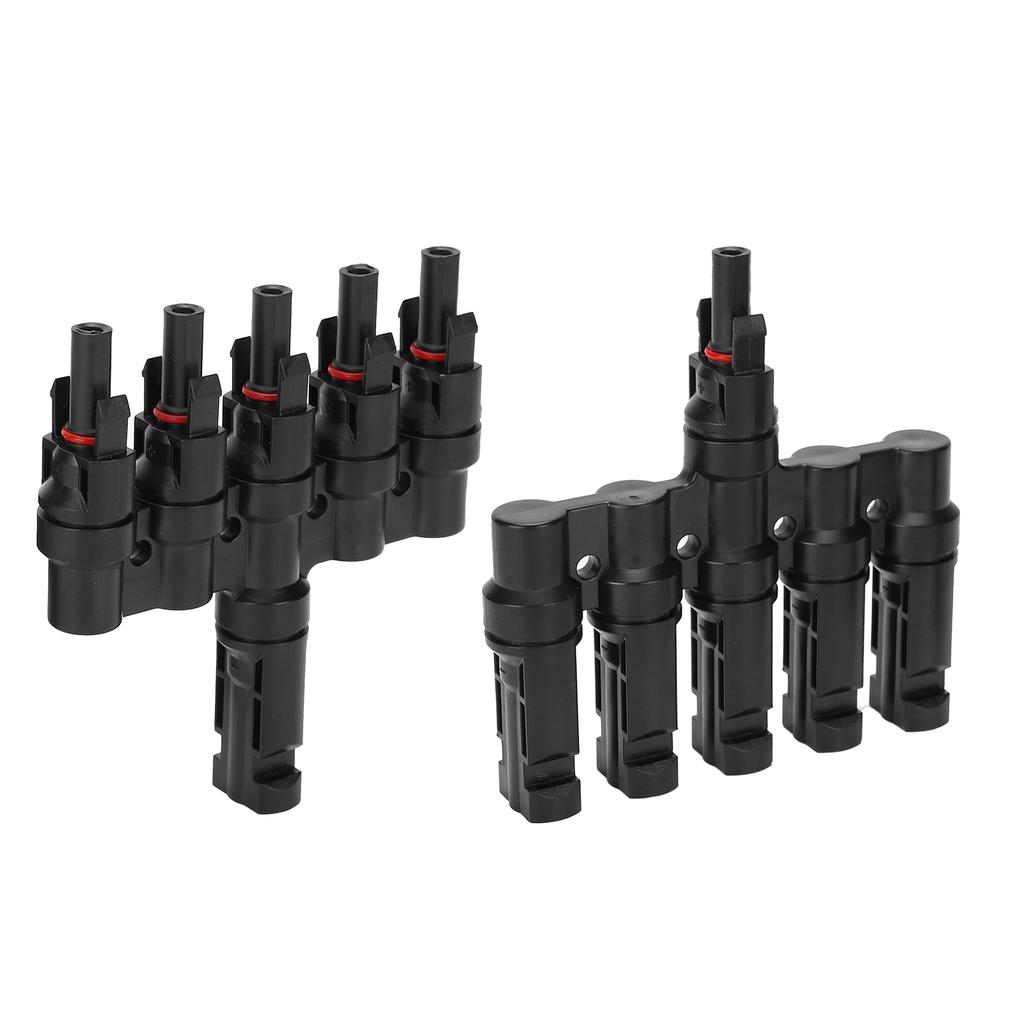2PCS Branch Connector 5 to 1 Photovoltaic Cable Connecting Pipe for Solar Energy Panel Solar Branch Connectors Branch Connector