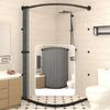 Waterproof and Mildew-proof Toilet Non-porous Corner Magnetic Folding Invisible Shower Curtain Thickened Shower Partition Screen