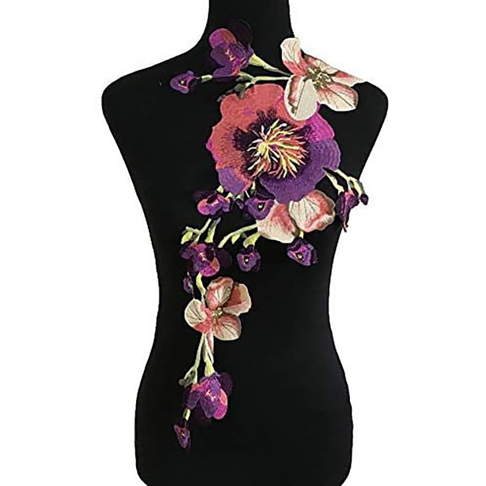 1 Stück Blumenstickerei Applikation zum Aufnähen für DIY Kleidung Kleid Nähzubehör Patches Hochzeitskleid Applikationen