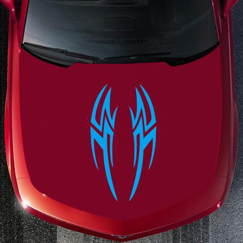 1 Pair Car Hood Bonnet Stickers Racing Styling Sport Stripes Auto Engine Cover Decor Vinyl Decals