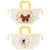 Skater Children's Lunch Box Drawstring Bag with Gusset Kids Made in Japan Bear School Girls KB7