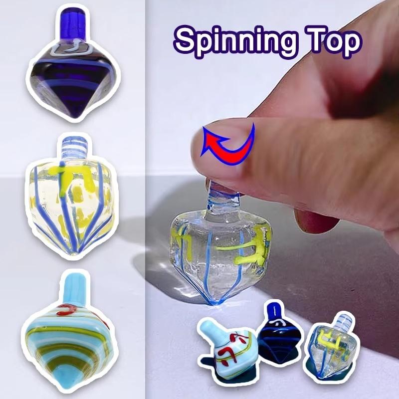 New 1/3PCS Glass Dreidel - Handmade Hanukkah Classic Game Judaica Collectibles Retro Home Party Decor Gift