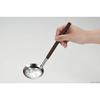 Takagi Craftsman's Way 18-8 Stainless Steel Tabletop Ladle with Wooden Handle and Hole