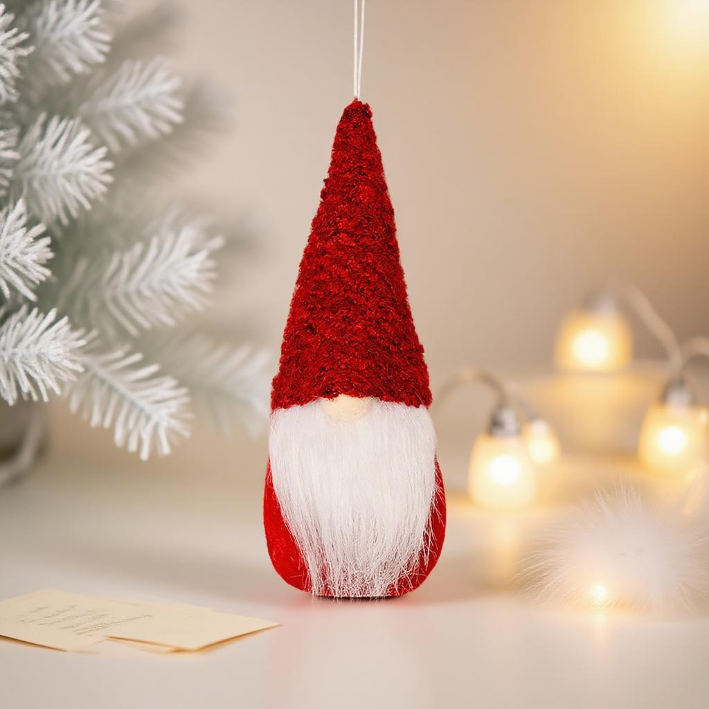 Christmas Decorations Creative Colorful Knitted Santa Faceless Old Man Pendant Goblin Pendant Dwarf Pendant