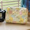 Polyester Girl Makeup Bag With Landscape Pattern And Vintage Style For Daily Use