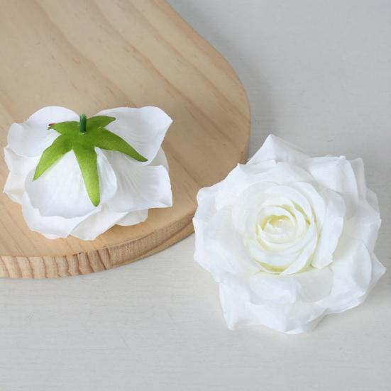 5 Stück Künstliche Rosenblütenköpfe Realistische Falsche Seidenrosenköpfe für Zuhause DIY Blumenwand Hochzeitsparty Geburtstag Babyparty Dekoration