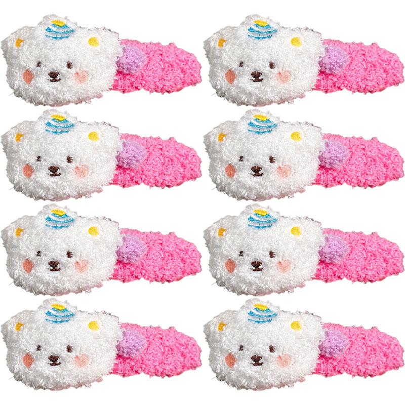 Plush Bear Hair Clip Women Cute Large BB Clip Sweet Simple Hair Accessories