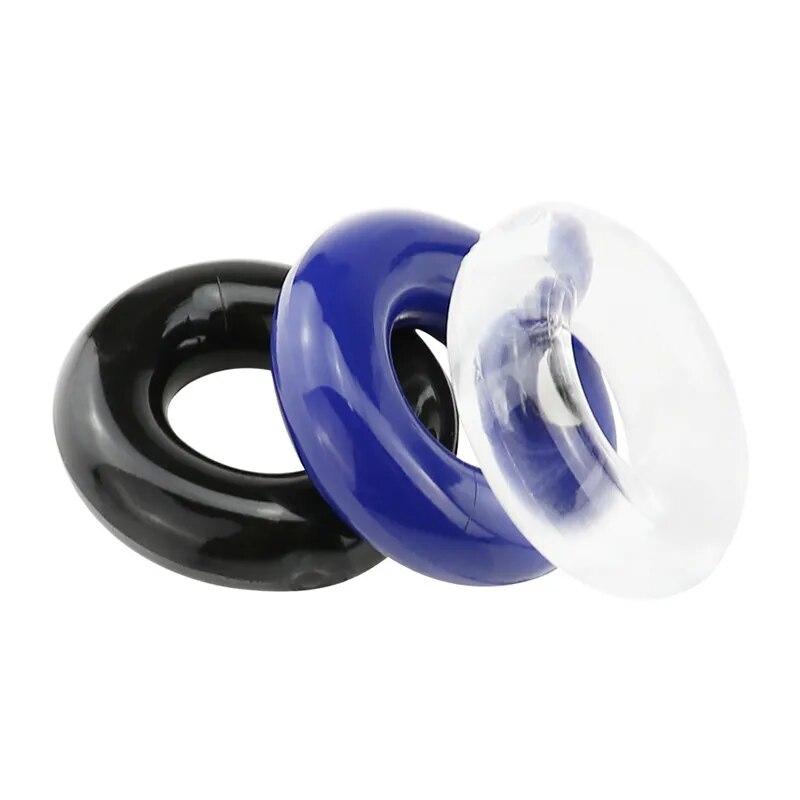 3Pcs Bead Male Delay Ejaculation Lasting Silicone Erection Ring Sex Toys Men Adults Ball Stretcher