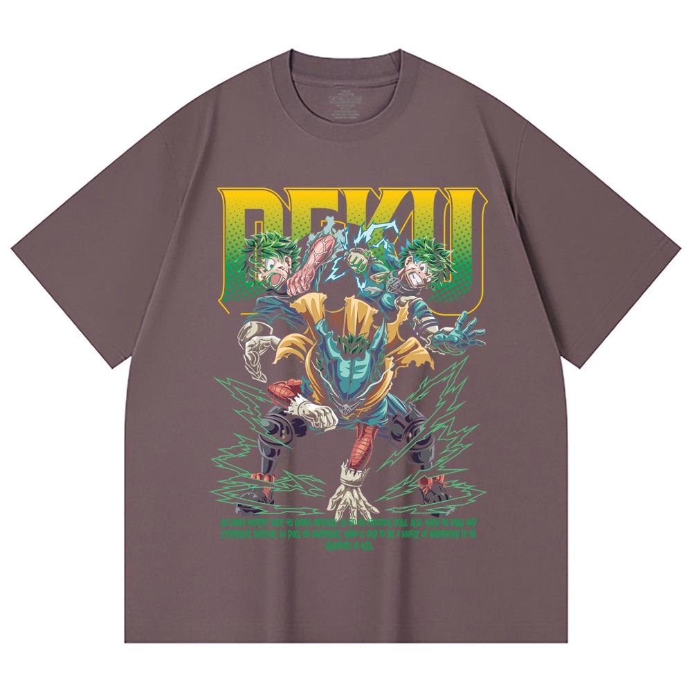 230 Gsm 100% Cotton My Hero Academia V15 Deku Print Unisex Heavy Cotton T Shirt