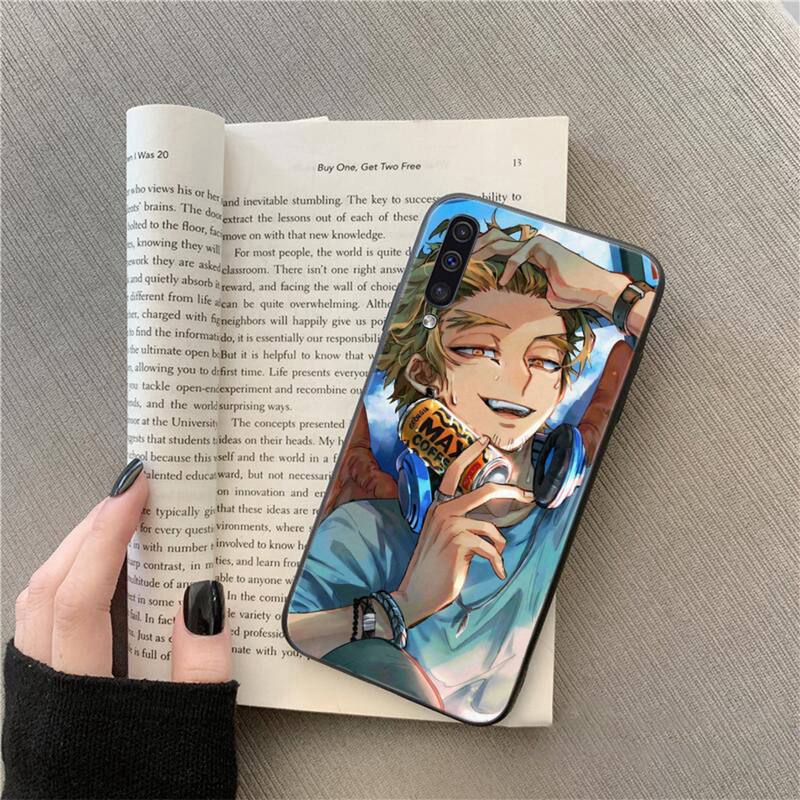 Pouzdro na telefon Anime MHA Hawks BNHA pro Samsung Galaxy A51 A71 A52 A12 A50 A32 A21S A70 A31 A21 A11 A12 M31 A02