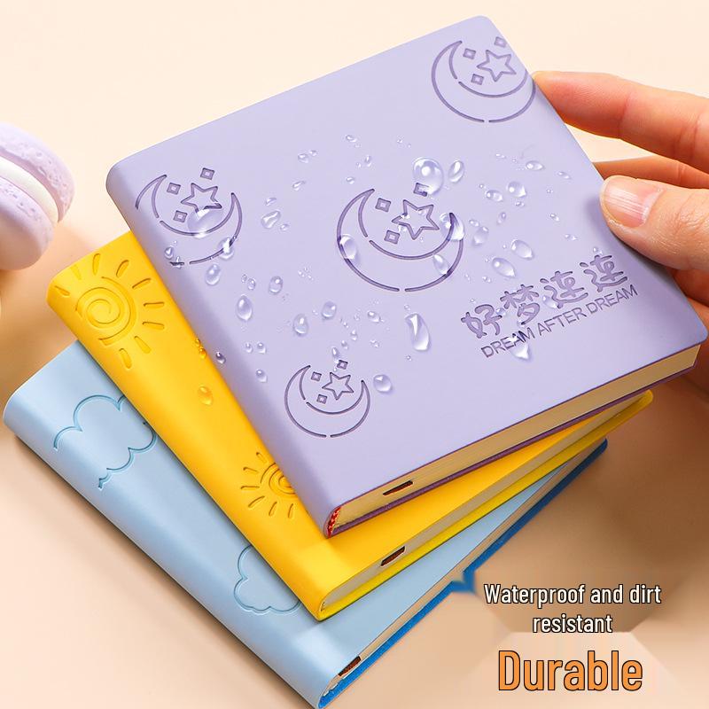 Cartoon Square A7 Softcover Notebook - Portable Pocket Journal for Travel & Stamps