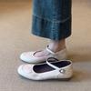 Sheepskin version~ Niche design simple round head Mary Jane shoes women's new models are not tired of commuting versatile flat-soled single shoes
