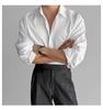 Men's Black Vertical Stripe Long Sleeve Shirt - High-End Casual Business Style, Iron-Free, Button-Down.