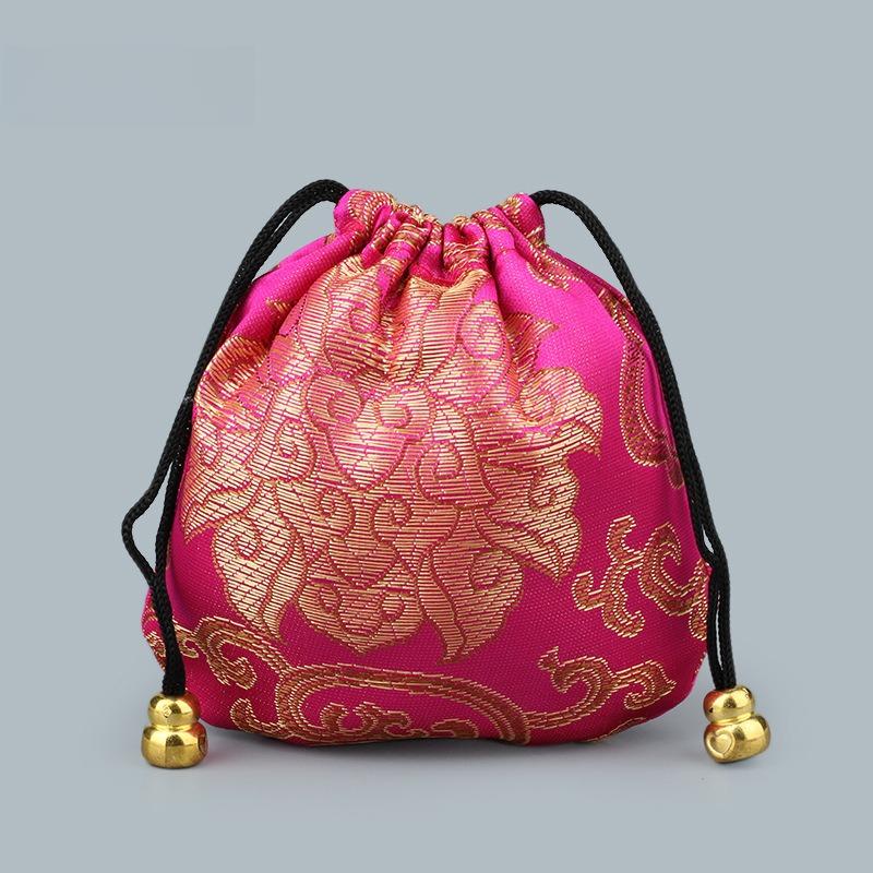 Chinese Style Silk Brocade Jewelry Packing Pouches for Necklace Earrings Jewelry Packaging Jewelry Organizer