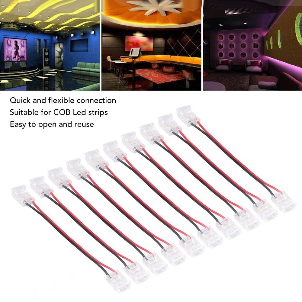10pcs Double Headed Strip Light Connector 8mm/10mm Jumper Connector LED Strip Connector  For Party