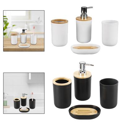 4 Pieces Bathroom Accessories Modern Mouthwash Cup for Lavatory Home Vanity