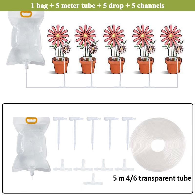3.5L Torba do podlewania ogrodu Automatyczna torba do nawadniania roślin Regulowana torba z kroplownikiem Ogrodnicze urządzenie do samozraszania i fertygacji