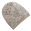 Unisex Beanie Hats for Men Women Outdoor Ski Sports Winter Hat Letter Label Decor Plush Fur Lined Warm Knitted Hat