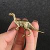 Solid Brass Velociraptor Dinosaur Jurassic Dinosaur Family Small Statue Office Desktop Ornaments Tea Pet Crafts Animal Figurines