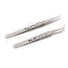 Nine-Hole Hardened Stainless Steel Pointed Tweezers for Precision Nail Art and Beauty Repair