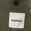 ASPESI Made In Italy Striped Pattern Tailored Jacket Khaki X White Men's Used