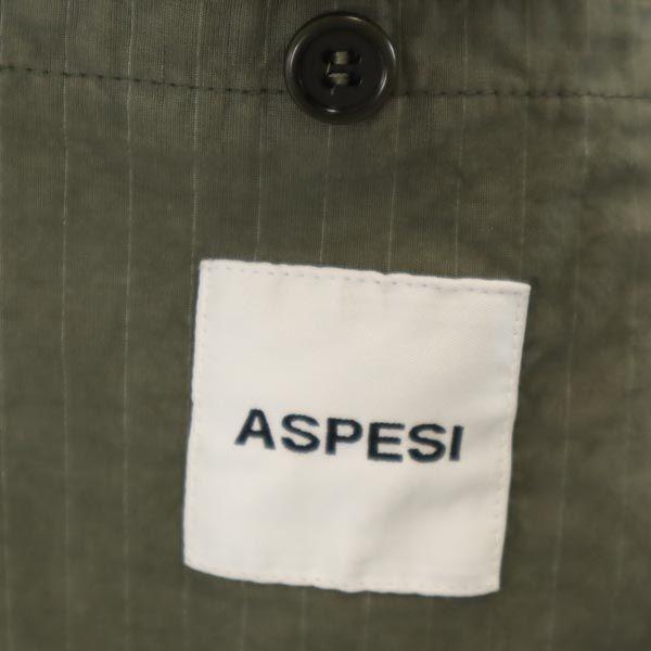 ASPESI made in Italy Striped Pattern tailored jacket Khaki x White Men's Used