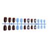 24 Pcs Y2K Short Almond Press On Nails With Shiny Cat Eye And Five Pointed Star Pattern Detachable Fake Nails