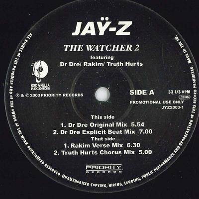 Disque 12 pouces JAYZ The Watcher 2 JZ2003 ROCAFELLA RE 2003 Europe Rap HipHopRB Occasion