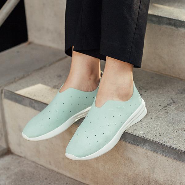 J.Daul Unisex Ultra-Light Slip-On Sneakers Light S Mint_Jd13