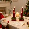 Christmas LED Flameless Candles,  Flameless Tapered Short Candles For Christmas Centerpieces