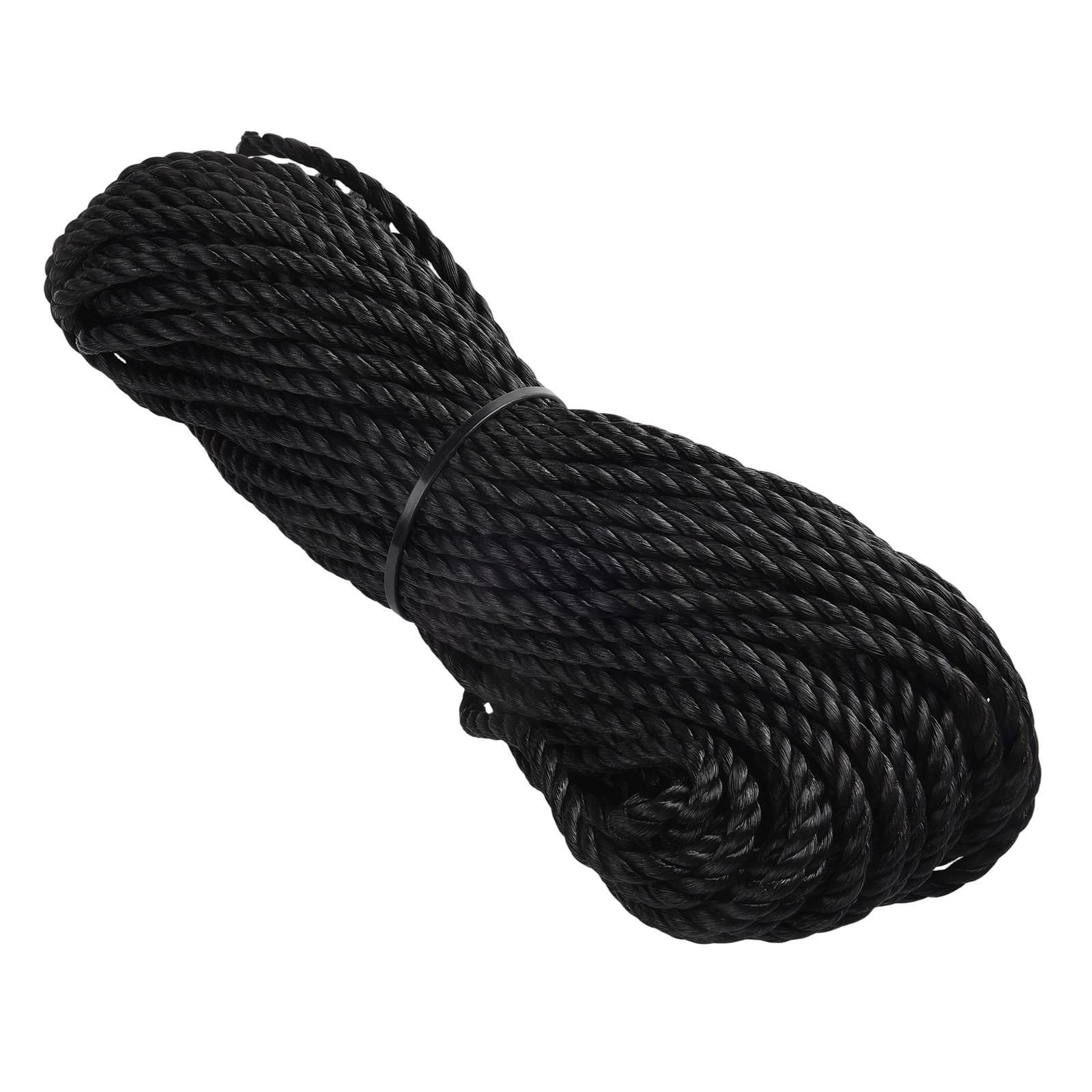 6mm 3-Strand Paracord-Rope Black Rope Coils Nylon Polypropylene Rope Boat Rope For Home Decoration Accessories