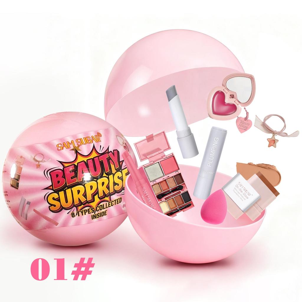 Weihnachts-Make-up-Kugel-Set, Festliches Multifunktionales Beauty-Kit, Kosmetik-Essentials für die Feiertage, Perfektes Geschenk für Frauen und Mädchen