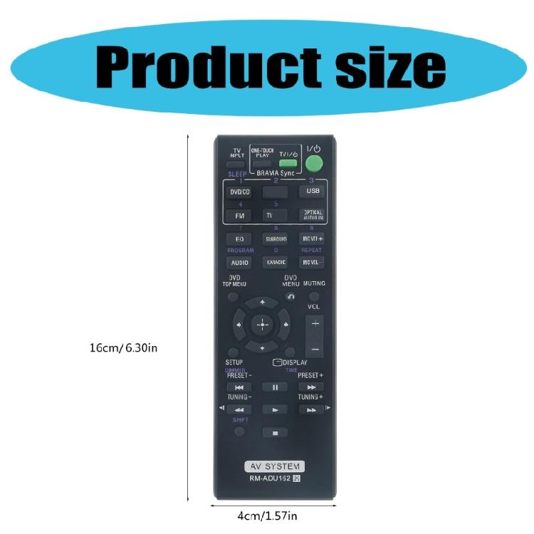 RM-ADU162 Replacement Remote Control for WW-TS124 DAV-TZ140 HBD-DZ170 SSTS123 SSCT123 SST124 Home Theater Systems