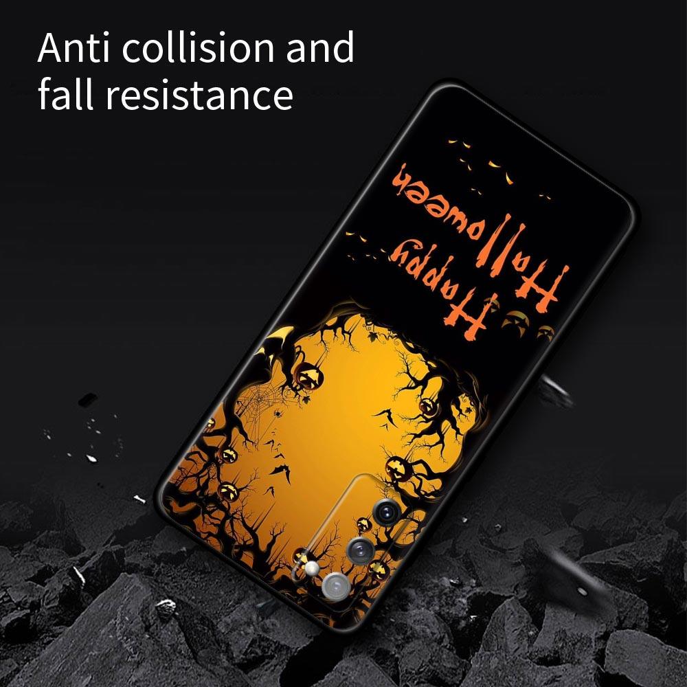 Happy Halloween S24 Ultra For Samsung Galaxy S23 Ultra S21 S20 FE S22 S10 S24 S23 Plus Case Cover Cat Bat Pumpkin Witch Castle