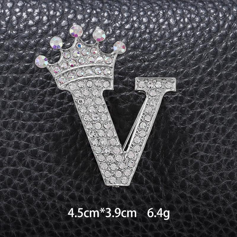 Unisex Versatile English Letter Brooch Lapel Pin for Suits and Clothing