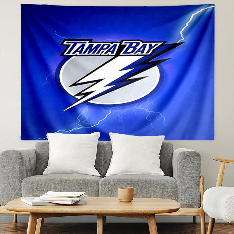 1PC Tampa Lightning Logo Tapestry Accessories Playroom Tapestry, for Bedroom,Livingroom, dormitory Room Wall Decor Fan Birthday Gifts