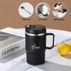 Stainless Steel Mug with Lid & Spoon - Perfect for Coffee, Tea, or Travel