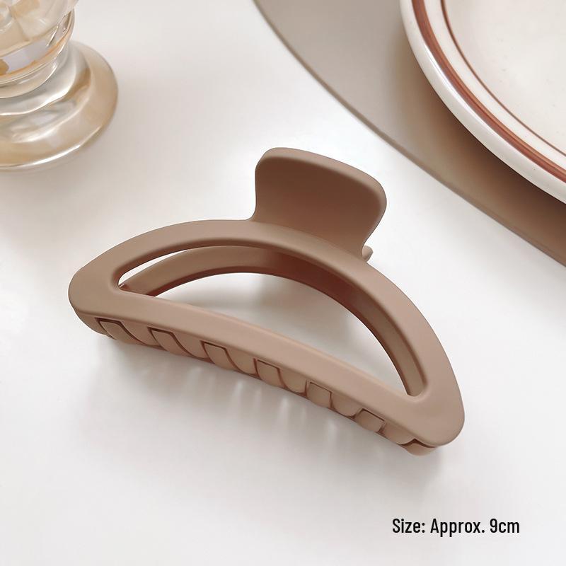 Autumn/Winter Milk Coffee Hair Claw Collection: Versatile Cutout Clips for Thick Hair