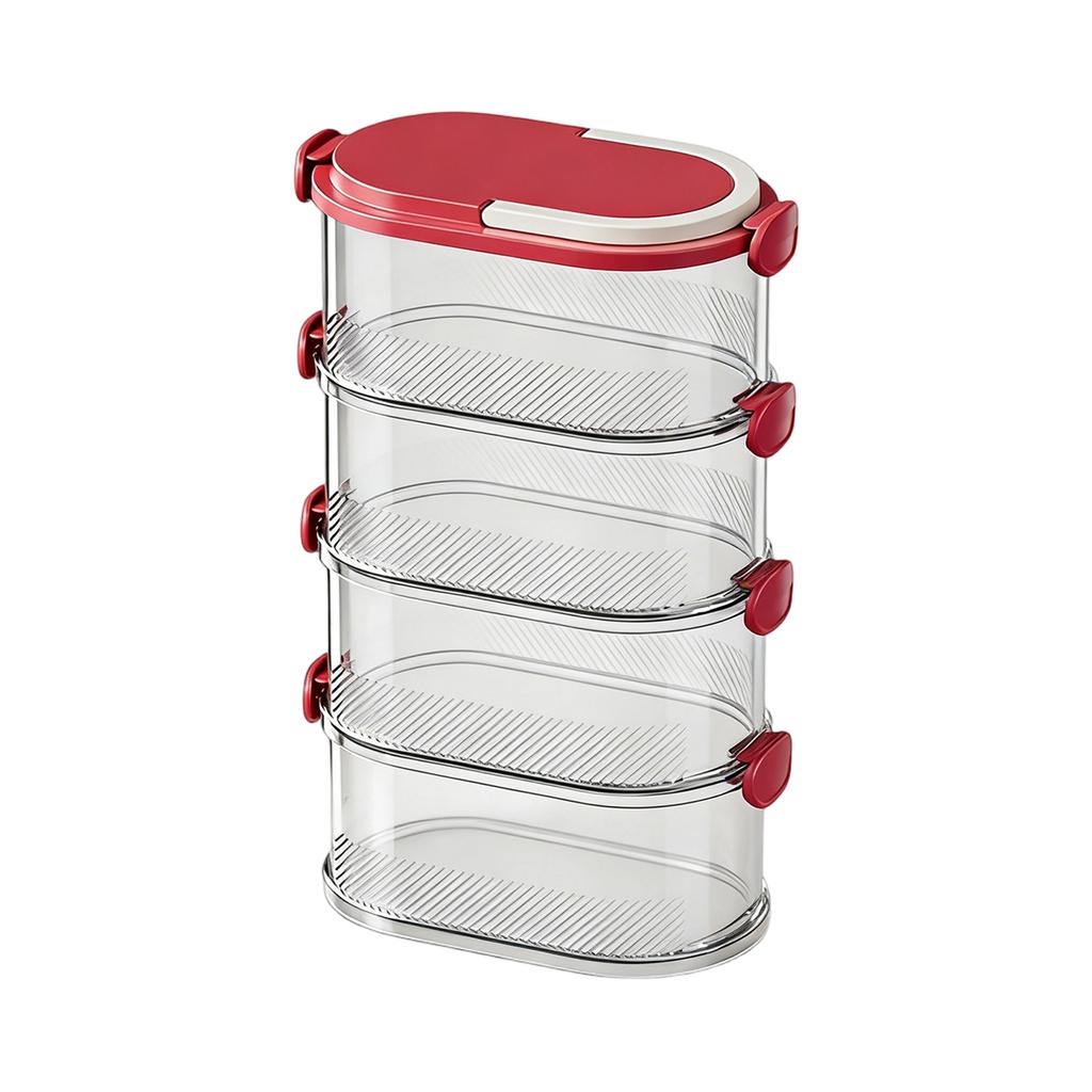 Mehrschichtiger versiegelter Organizer, Stapelbare Aufbewahrungsbox, Mehrschichtiger versiegelter Lebensmittel-Organizer, Reisebehälter und Camping-Set