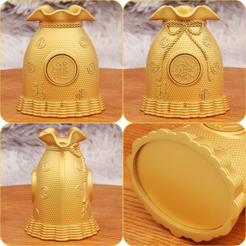 Eight Directions Wealth-Attracting Piggy Bank: Sand Gold Housewarming Gift