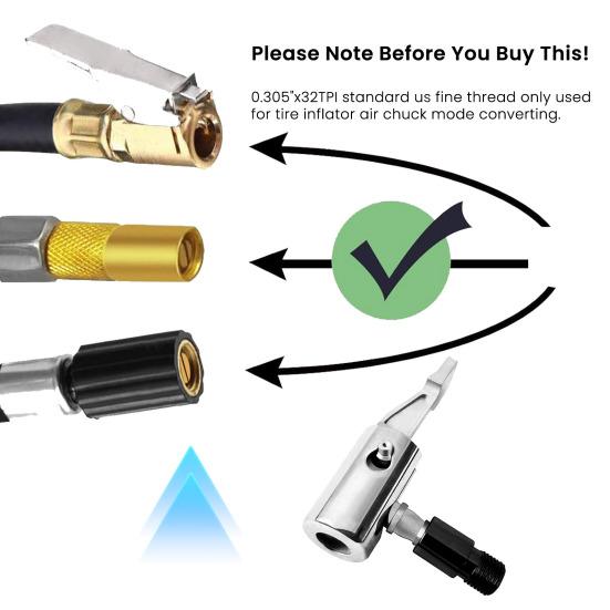 Yousheng Hose Adapter 90 Degree Locking Air Pump Connector Zinc Alloy Tire Inflator Hose Adapter for Cars Motorcycles Bicycles