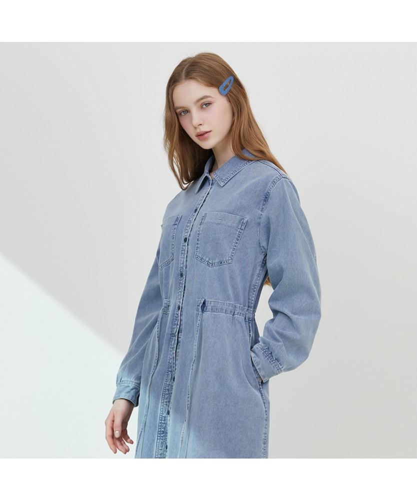 THURSDAY ISLAND Middleton Denim Full Open Dress_T252Mop329W