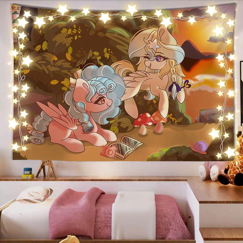 My Little Pony Tapestry - Cute Girls' Room Dorm Decor Wall Hanging Backdrop.
