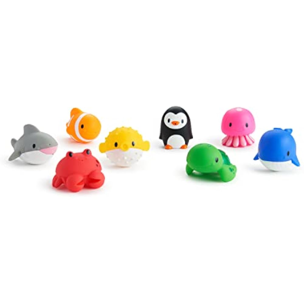 Munchkin Munchkin Puka Puka Waterful Ocean Set of 8 Bath Pool Toys Water Play TYMU18004S