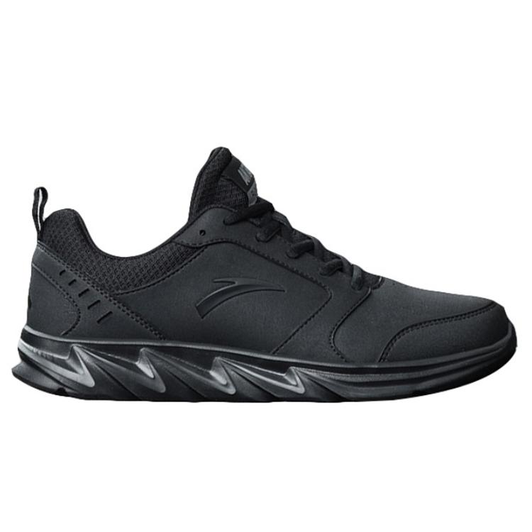 Anta Cushioning Slip Resistant Abrasion Resistant Breathable Lightweight Low top Running Shoes Men's Black 91815522-9