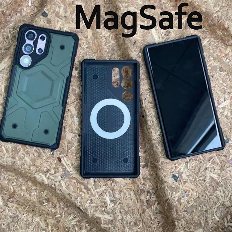 Husă magnetică Pathfinder Pro Macsafe rezistentă la șoc pentru Samsung Galaxy S25Ultra S24 Ultra S23 Plus S24Ultra S23ULTRA Husă robustă MagSafe