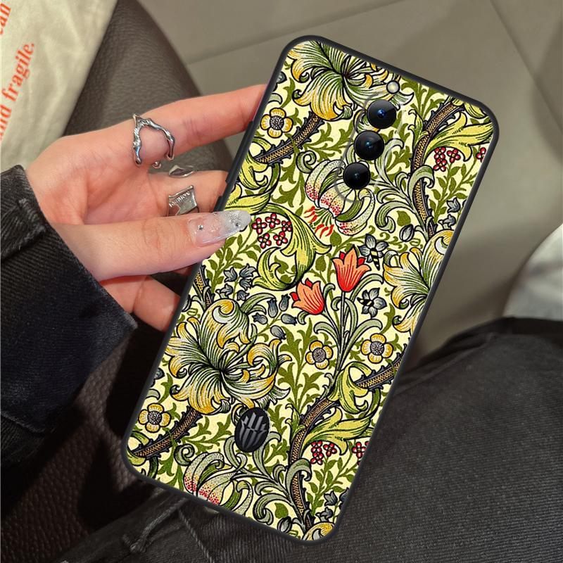 

William Morris Lodden Case For ZTE Nubia RedMagic 11 10 Pro Plus 9 8 9S 8S 10S Pro 5G 5S 6S 7S 6 7 Pro 11 Air Cover RedMagic 9S Pro Plus