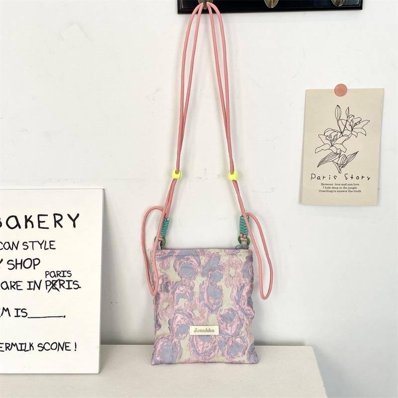 Spring and Summer New Colorful Butterfly Mobile Phone Bag Sundries Storage Shoulder Messenger Bag Sweet Adjustable Small Bag
