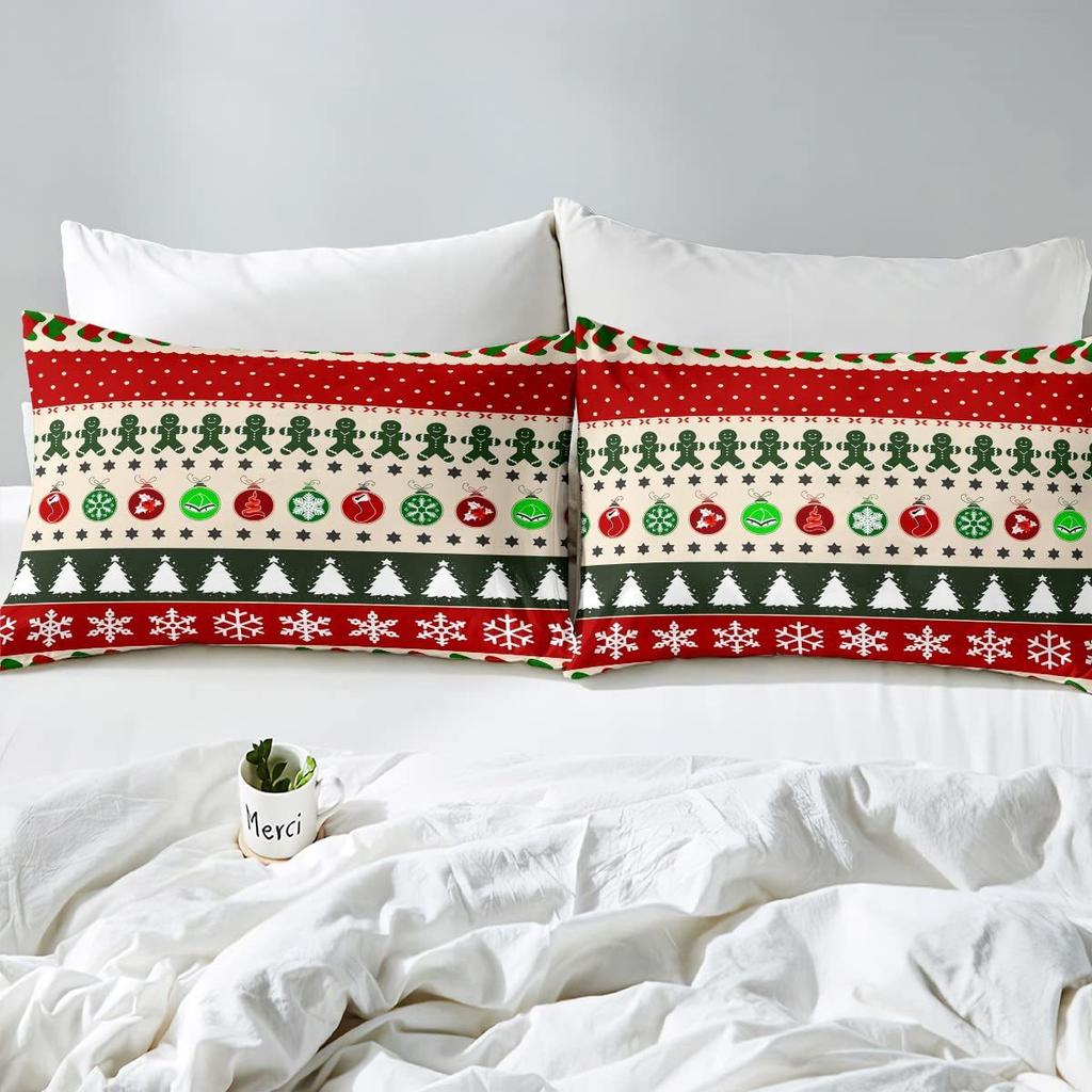 Christmas atmosphere theme pattern mattress four-piece bedding set bedroom dormitory bedding decoration